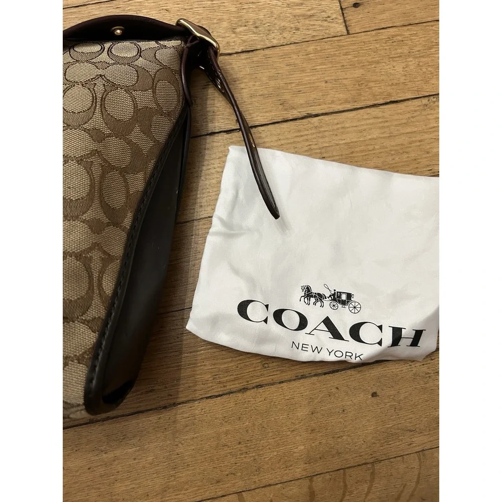 Coach Signature Small Dufflette Crossbody Shoulder Bag, Khaki, Brown, NWT